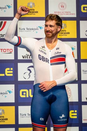 TRUMAN Joseph: UEC Track cycling, Rad, Radsport, Bahnrad, Bahn European Championships Konya 2026 TRUMAN Joseph ( GBR ) Great Britain Winner - First Place - Award Ceremony - Medal Ceremony - Podium - Hochformat - Hoch - Vertikal - Portrait - Event Veranstaltung: UEC Track Cycling European Championships 2026 - Category Kategorie: Cycling - Track Cycling European Championships - Location Ort: Asia - Turkey - Türkiye - Konya - Discipline: Individual Time Trail - Category: Elite Men - Distance: 1000 m - Date Datum: 02.02.2026 Monday Day 2 -