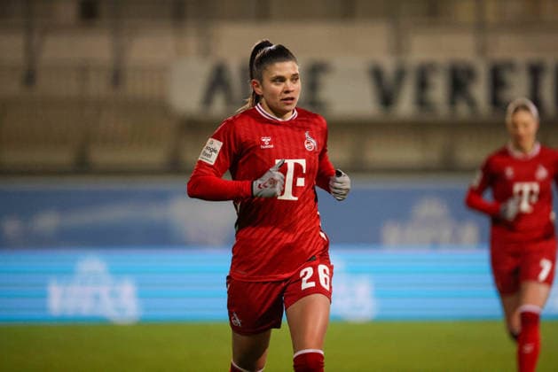 Wolfsburg, Deutschland 02. Februar 2026: 1. BL - Frauen - 2025 2026 - VfL Wolfsburg vs. 1. FC Köln Im Bild: Martyna Wiankowska (FC) DFB regulations prohibit any use of photographs as image sequences and or quasi-video AOK Stadion Niedersachsen Copyright: xFotostandx xFantinix