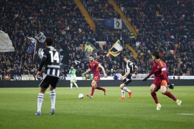 CALCIO - Serie A - Udinese Calcio vs AS Roma Roma s BRYAN CRISTANTE during the Italian Serie A ENILIVE 2025 26 football match between Udinese and Roma at Bluenergy Stadium on February 2th, 2026, Udine, Italy Udine Italy  Copyright: xIPAxSport ABACAx