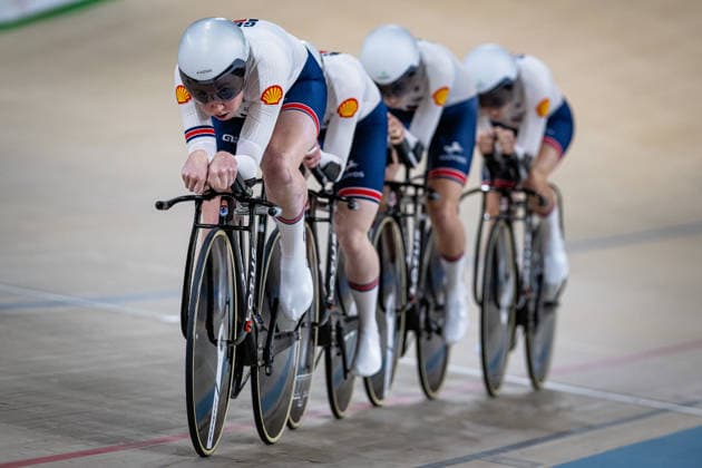 ARCHIBALD Katie, KNIGHT Josie, MORRIS Anna, COUZENS Millie: UEC Track cycling, Rad, Radsport, Bahnrad, Bahn European Championships Konya 2026 ARCHIBALD Katie. - KNIGHT Josie - MORRIS Anna - COUZENS Millie ( GBR ) Great Britain Querformat - quer - horizontal - Landscape - Event Veranstaltung: UEC Track Cycling European Championships 2026 - Category Kategorie: Cycling - Track Cycling European Championships - Location Ort: Asia - Turkey - Türkiye - Konya - Discipline: Team Pursuit - Category: Elite Women - Distance: 4000 m - Date Datum: 02.02.2026 Monday Day 2 -