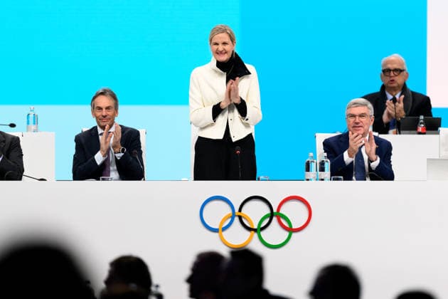 260203 IOC President Kirsty Coventry and former IOC president Thomas Bach at a IOC Session during day -3 of the 2026 Winter Olympics on February 3, 2026 in Milan. Photo: Carl Sandin BILDBYRAN kod CS CS0844 Olympic Games, Olympische Spiele, Olympia, OS olympics winter olympics os ol olympiska spel vinter-os olympiske leker milano cortina 2026 milan cortina 2026 milano cortina 2026 olympic games milano cortina 2026 winter olympic games milano cortina-os milano cortina-ol vinter-ol -3 Internationella olympiska kommittÃ n International Olympic Committee bbeng jubel *** 260203 IOC President Kirsty Coventry and former IOC president Thomas Bach at an IOC Session during day 3 of the 2026 Winter Olympics on February 3, 2026 in Milan Photo Carl Sandin BILDBYRAN code CS CS0844 olympic games olympics winter olympics os ol olympic games winter os olympic games milano cortina 2026 milan cortina 2026 milano cortina 2026 olympic games milano cortina 2026 winter olympic games milano cortina os milano cortina ol winter ol 3 International Olympic Committee bbeng jubel  Copyright: CARLxSANDIN BB260203CS010