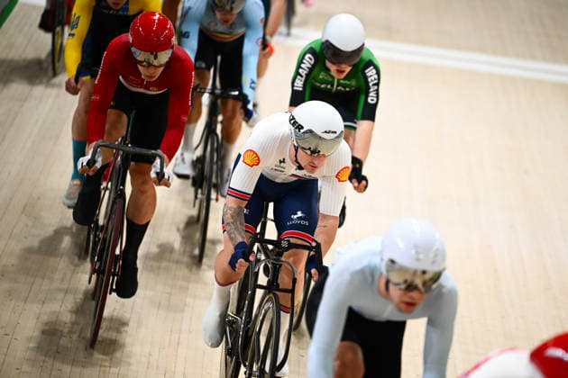 2026 UEC Track Elite European Championships Picture by Olly Hassell SWpix.com - 03 02 2026 - Cycling - 2026 UEC Track Elite European Championships - Konya Velodrome, Konya, Türkiye - Men s Scratch Race Qualifying - William Tidball (Great Britain) Copyright: x xSWpix.comx(t axPhotographyxHubxLtd)xOllyxHassell SWpix.comx SWP-3177-0467