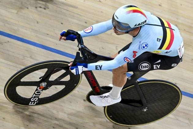 Belgian Noah Vandenbranden pictured in action during the men s Scratch qualifications on day 3 of the 2026 UEC Track Elite European Championships, in Konya, Turkey, Tuesday 03 February 2026. The European Championships take place from 01 to 05 February 2026. DIRKxWAEM  x160684274x