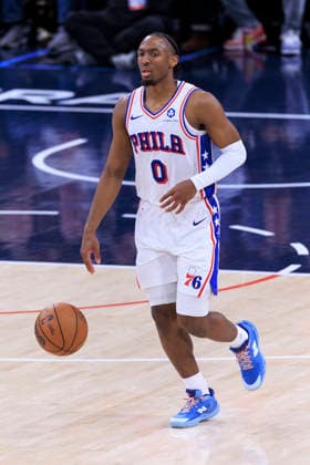 February 2, 2026, Inglewood, California, USA: Tyrese Maxey 0 of the Philadelphia 76ers during their regular season NBA, Basketball Herren, USA game against the Los Angeles Clippers on Monday February 2, 2026 at Intuit Dome in Inglewood, California. Clippers lose to 76ers, 113-128. ARIANA RUIZ PI Inglewood USA - ZUMAp124 20260202_zaa_p124_018 Copyright: xArianaxRuizx