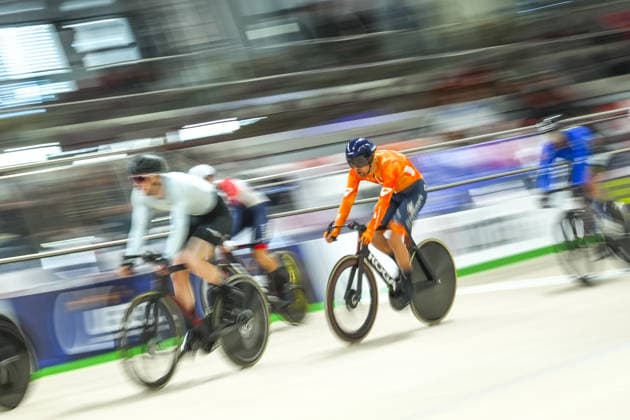 2026 UEC Track cycling, Rad, Radsport, Bahnrad, Bahn European Championships KONYA, TURKIYE - FEBRUARY 3: Cyclists compete in the men’s scratch race during the third day of the 2026 UEC Track Cycling European Championships organized by the Turkish Cycling Federation and the European Cycling Union at the Konya Olympic Velodrome in Konya, Turkiye, on February 3, 2026. Dilara Irem Sancar Anadolu Konya Turkey. Editorial use only. Please get in touch for any other usage.  Copyright: x2026xAnadoluxDilaraxIremxSancarx