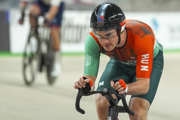 2026 UEC Track cycling, Rad, Radsport, Bahnrad, Bahn European Championships KONYA, TURKIYE - FEBRUARY 3: Hungary’s Bertold Drijver competes in the men’s scratch race during the third day of the 2026 UEC Track Cycling European Championships organized by the Turkish Cycling Federation and the European Cycling Union at the Konya Olympic Velodrome in Konya, Turkiye, on February 3, 2026. Dilara Irem Sancar Anadolu Konya Turkey. Editorial use only. Please get in touch for any other usage.  Copyright: x2026xAnadoluxDilaraxIremxSancarx