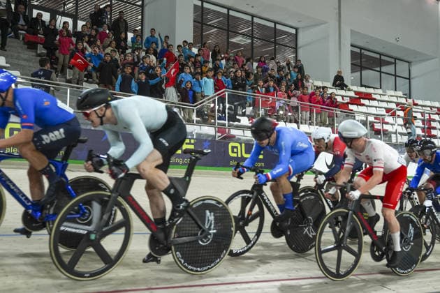 2026 UEC Track cycling, Rad, Radsport, Bahnrad, Bahn European Championships KONYA, TURKIYE - FEBRUARY 3: Turkiye’s Ramazan Yilmaz competes in the men’s scratch race during the third day of the 2026 UEC Track Cycling European Championships at the Konya Olympic Velodrome in Konya, Turkiye, on February 3, 2026. Dilara Irem Sancar Anadolu Konya Turkey. Editorial use only. Please get in touch for any other usage.  Copyright: x2026xAnadoluxDilaraxIremxSancarx