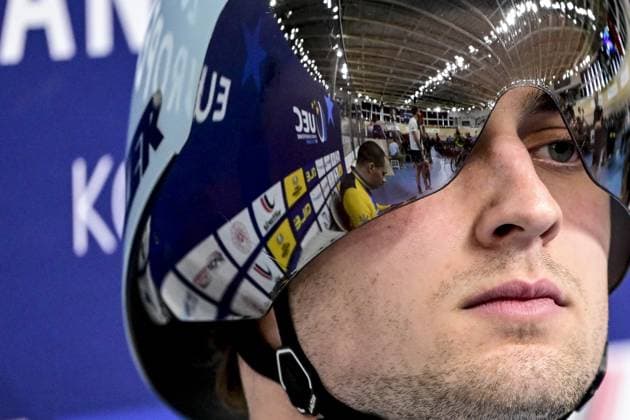 Belgian Lowie Nulens pictured in action during the men s Sprint 1 16 finals at day 3 of the 2026 UEC Track Elite European Championships, in Konya, Turkey, Tuesday 03 February 2026. The European Championships take place from 01 to 05 February 2026. DIRKxWAEM  x160711508x