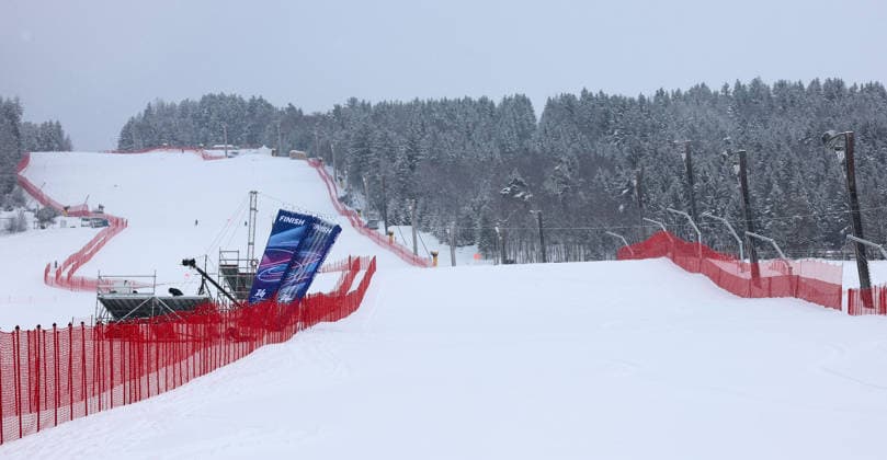 OLYMPICS - Winter Olympic Games, Olympische Spiele, Olympia, OS Milano Cortina 2026 BORMIO,ITALY,03.FEB.26 - OLYMPICS - Winter Olympic Games Milano Cortina 2026, preview. Image shows overview of the race area with the finishline.  GEPAxpictures xWolfgangxGrebien