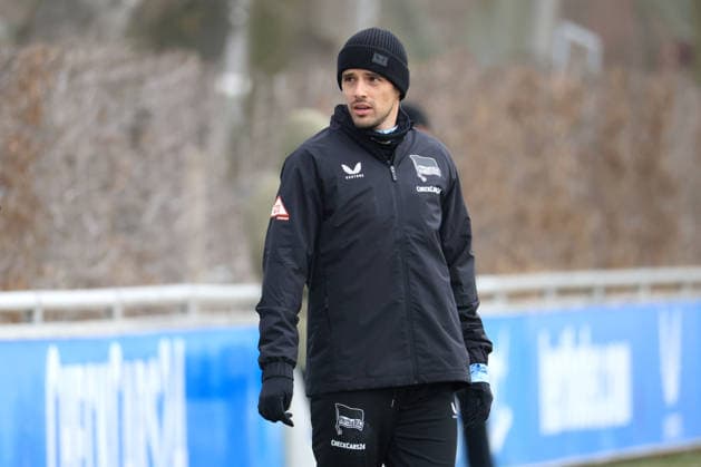 DEU, DFL, 2. FBL Hertha BSC, Training, 03.02.2026, Sportforum, Berlin, DEU, DFL, 2. FBL Hertha BSC, Training, im Bild Josip Brekalo (Hertha BSC Berlin 7), DFL - regulations prohibit any use of Photographs as image sequences and or quasi-video