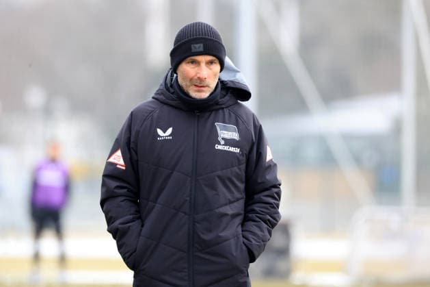 DEU, DFL, 2. FBL Hertha BSC, Training, 03.02.2026, Sportforum, Berlin, DEU, DFL, 2. FBL Hertha BSC, Training, im Bild Cheftrainer Stefan Leitl (Hertha BSC Berlin) DFL - regulations prohibit any use of Photographs as image sequences and or quasi-video