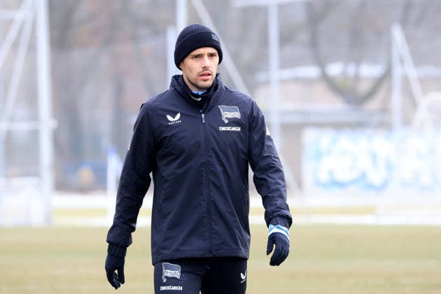 DEU, DFL, 2. FBL Hertha BSC, Training, 03.02.2026, Sportforum, Berlin, DEU, DFL, 2. FBL Hertha BSC, Training, im Bild Josip Brekalo (Hertha BSC Berlin 7) DFL - regulations prohibit any use of Photographs as image sequences and or quasi-video
