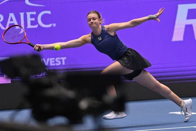 Lucie Havlickova from Czechia in action during match against Katie Boulter from Britain within the WTA, Tennis Damen women s tennis tournament Ostrava Open, on February 3, 2026, in Ostrava, Czech Republic. (CTKxPhoto JaroslavxOzana) CTKPhotoP2026020304808  CTKPhotoP2026020304808