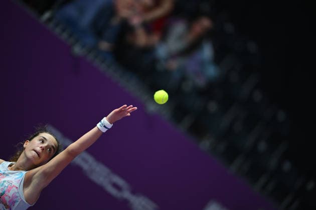 Transylvania Open 2026 - WTA, Tennis Damen 250 Tournament - Day 4 - Lucia Bronzetti v Anastasia Potapova Lucia Bronzetti of Italy competes in the first round of the Transylvania Open 2026, a WTA250 Tournament, against Anastasia Potapova of Austria, at BT Arena in Cluj-Napoca, Romania, on February 23, 2026. Cluj Napoca Romania  Copyright: xAlexxNicodimx originalFilename:nicodim-transylv260203_np4oS.jpg