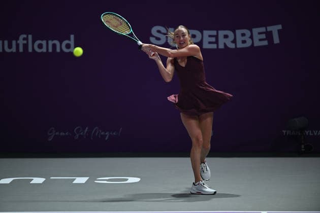 Transylvania Open 2026 - WTA, Tennis Damen 250 Tournament - Day 4 - Lucia Bronzetti v Anastasia Potapova Anastasia Potapova of Austria competes in the first round of the Transylvania Open 2026, a WTA250 Tournament, against Lucia Bronzetti of Italy, at BT Arena in Cluj-Napoca, Romania, on February 23, 2026. Cluj Napoca Romania  Copyright: xAlexxNicodimx originalFilename:nicodim-transylv260203_npJqA.jpg