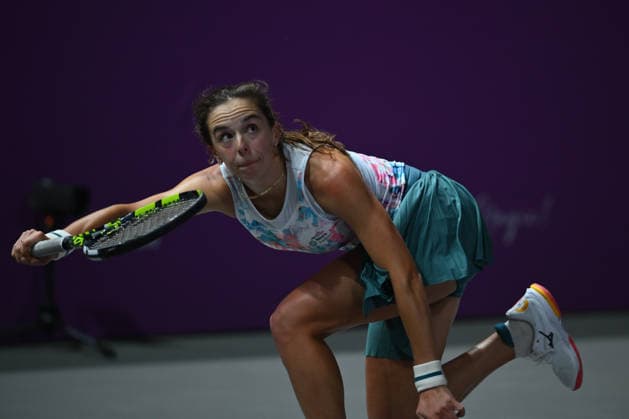Transylvania Open 2026 - WTA, Tennis Damen 250 Tournament - Day 4 - Lucia Bronzetti v Anastasia Potapova Lucia Bronzetti of Italy competes in the first round of the Transylvania Open 2026, a WTA250 Tournament, against Anastasia Potapova of Austria, at BT Arena in Cluj-Napoca, Romania, on February 23, 2026. Cluj Napoca Romania  Copyright: xAlexxNicodimx originalFilename:nicodim-transylv260203_npTAo.jpg