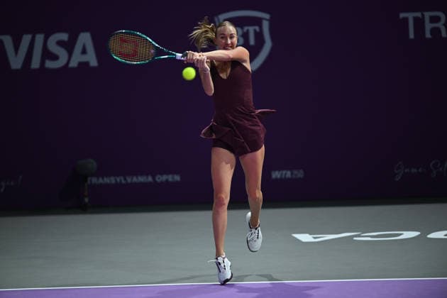 Transylvania Open 2026 - WTA, Tennis Damen 250 Tournament - Day 4 - Lucia Bronzetti v Anastasia Potapova Anastasia Potapova of Austria competes in the first round of the Transylvania Open 2026, a WTA250 Tournament, against Lucia Bronzetti of Italy, at BT Arena in Cluj-Napoca, Romania, on February 23, 2026. Cluj Napoca Romania  Copyright: xAlexxNicodimx originalFilename:nicodim-transylv260203_npLLw.jpg