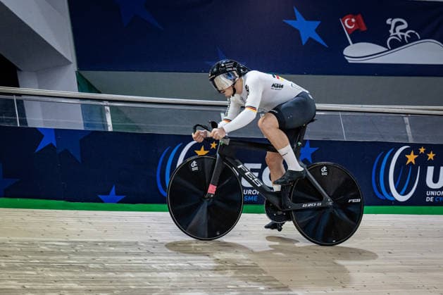 SPIEGEL Luca: UEC Track cycling, Rad, Radsport, Bahnrad, Bahn European Championships Konya 2026 SPIEGEL Luca ( GBR ) Germany Querformat - quer - horizontal - Landscape - Event Veranstaltung: UEC Track Cycling European Championships 2026 - Category Kategorie: Cycling - Track Cycling European Championships - Location Ort: Asia - Türkiye - Konya - Discipline: Sprint - Category: Elite Men - Distance: 200 m - Date Datum: 03.02.2026 Tuesday Day 3 -
