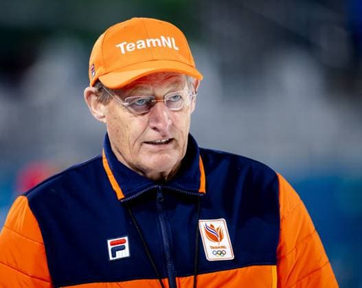 MILAN - Coach Jillert Anema during a training session at the Milano Speed skating, Eisschnelllauf Stadium. The speed skaters are preparing for their participation in the Winter Olympics. SEM VAN DER WAL ANP xVIxANPxSportx xxANPxIVx 549543754 originalFilename: 549543754.jpg