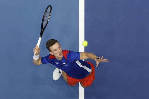 Jiri Lehecka during the preparation for the Davis Cup match Czech Republic - Sweden, in Jihlava, Czech Republic, on January 6, 2026. (CTKxPhoto PavelxLebeda) CTKPhotoF202602030023901  CTKPhotoF202602030023901