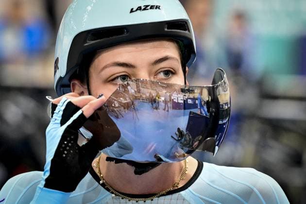 Belgian Shari Bossuyt pictured in action during day 3 of the 2026 UEC Track Elite European Championships, in Konya, Turkey, Tuesday 03 February 2026. The European Championships take place from 01 to 05 February 2026. DIRKxWAEM  x160790917x