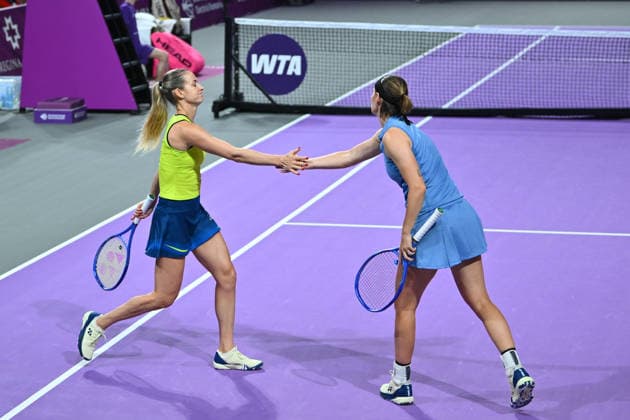 Transylvania Open 2026 - WTA, Tennis Damen 250 Tournament - Day 4 - Anna Bondar Greet Minnen v Anna Bondar Greet Minnen Anna Bondar and Greet Minnen compete in the first round of the Transylvania Open 2026, a WTA250 Tournament, against Kaja Juvan and Maja Chawalinska at BT Arena in Cluj-Napoca, Romania, on February 03, 2026. Alex Nicodim Imago Images Copyright: xAlexxNicodimx