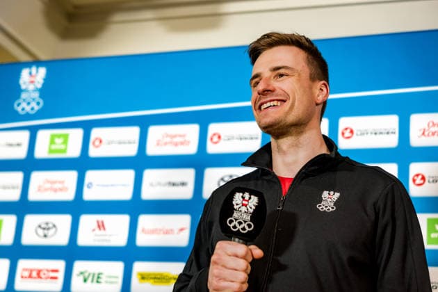 OLYMPICS - Winter Olympic Games, Olympische Spiele, Olympia, OS Milano Cortina 2026 VAL DI FIEMME,ITALY,03.FEB.26 - OLYMPICS - Winter Olympic Games Milano Cortina 2026, preview. Image shows Benjamin Moser (AUT) during an interview with the OEOC.  GEPAxpictures xMatthiasxTrinkl