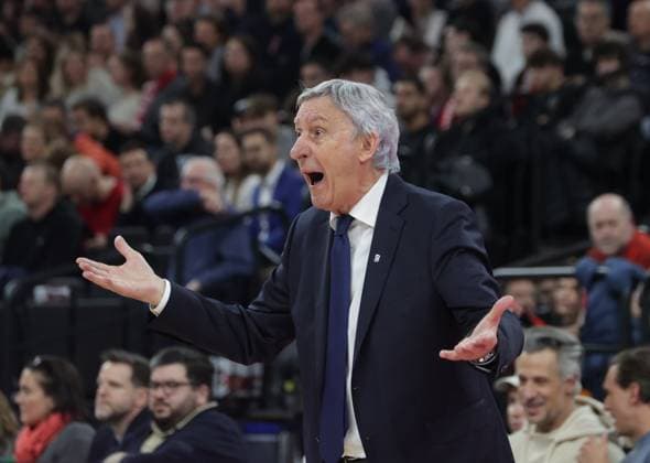 FCBB - Trainer Svetislav PESIC. Basketball: Bayern - Paris. Euroleague, FC Bayern Basketball - Paris Basketball, Runde 26, Saison 2025-2026, am 3.02.2026 in Muenchen, S A P G A R D E N, Deutschland. Quelle Copyright Credit : Oryk HAIST