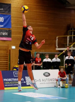 03.02.2026, Deutschland, Ludwigsburg, Volleyball Barock Volleys MTV Ludwigsburg vs. Haching München, Neuzugang Adrian Mol (LB)
