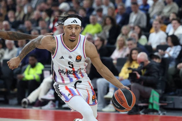 Justin Robinson (Paris Basketball, 05), GER, FC Bayern Basketball vs. Paris Basketball, Basketball, Euroleague, 26. Spieltag, Saison 2025 2026, 03.02.2026, GER, FC Bayern Basketball vs. Paris Basketball, Basketball, Euroleague, 26. Spieltag, Saison 2025 2026, 03.02.2026 Muenchen Copyright: xEibner-Pressefoto JennixMaulx EP_JML