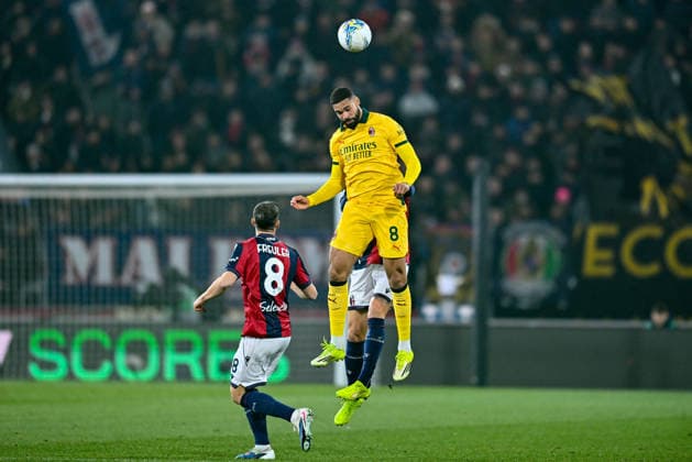 CALCIO - Serie A - Bologna FC vs AC Milan Header of Milan s Ruben Loftus-Cheek during Bologna FC vs AC Milan, Italian soccer Serie A match in Bologna, Italy, February 03 2026 Bologna Italy  Copyright: xIPAxSport ABACAx