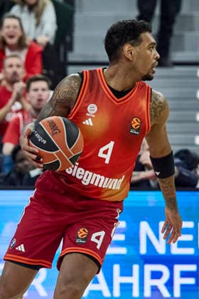 Turkish Airlines EuroLeague Basketball, FC Bayern Munich Basketball vs Paris Basketball, München FC Bayern Basketball, Munich FC Bayern Basketball, Paris Basketball, 2026-02-03 in München (SAP Garden) RATHAN-MAYES Xavier (FC Bayern Munich Basketball Guard (Nr.4) BAY4 ) sportworld München SAP Garden Bayern Deutschland