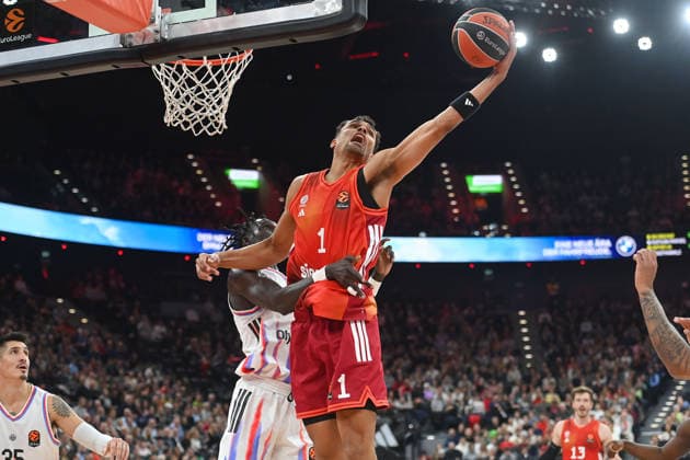 Oscar DA SILVA (FCB), Aktion. Basketball Euro League,Saison 2025 2026, FC Bayern Muenchen - Paris Basketball am 03.02.2026 , S A P G A R D EN