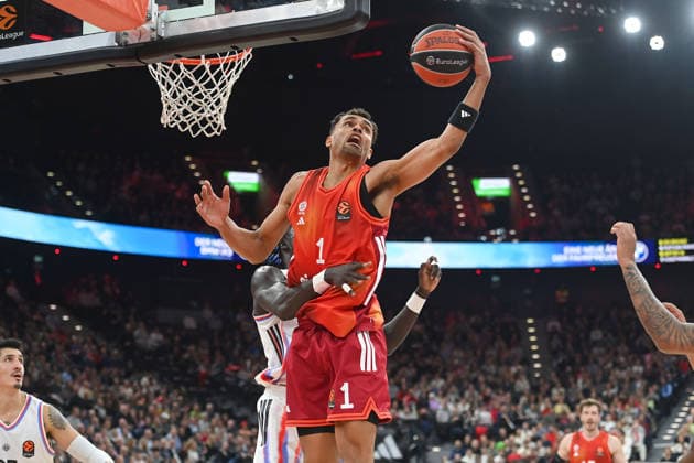 Oscar DA SILVA (FCB), Aktion. Basketball Euro League,Saison 2025 2026, FC Bayern Muenchen - Paris Basketball am 03.02.2026 , S A P G A R D EN