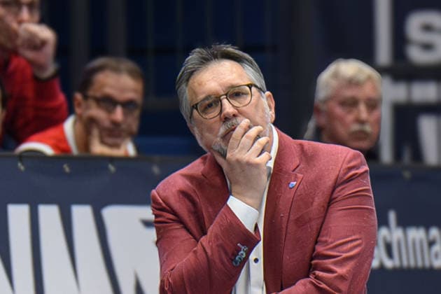 Silvano Poropat (MBC, Head-Coach, interim), Syntainics MBC vs. Hefte Helfen Bulls Kapfenberg, European North Basketball League 2025 26, Germany, Austria, 03.02.2026. Foto: Schulz Weissenfels Stadthalle Sachsen-Anhalt Deutschland