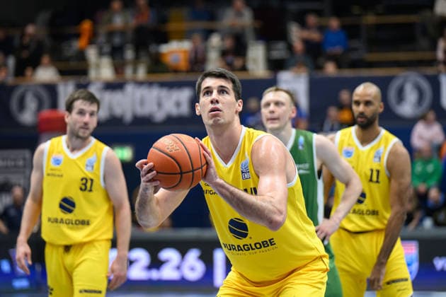 Jure Planinic (MBC, 44), Syntainics MBC vs. Hefte Helfen Bulls Kapfenberg, European North Basketball League 2025 26, Germany, Austria, 03.02.2026. Foto: Schulz Weissenfels Stadthalle Sachsen-Anhalt Deutschland