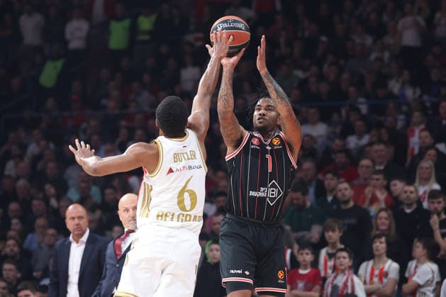 CRVENA ZVEZDA vs HAPOEL TEL AVIV CHRIS JONES, basketball player of Hapoel, during the Euroleague match against Crvena zvezda, at Belgrade Arena. Belgrade, 03.02.2026. photo: Ivica Veselinov MN PRESS BASKETBALL, EUROLEAGUE, CRVENA ZVEZDA, HAPOEL TEL AVIV Belgrade Belgrade Arena Serbia Copyright: xIvicaxVeselinovx xMNxPressx