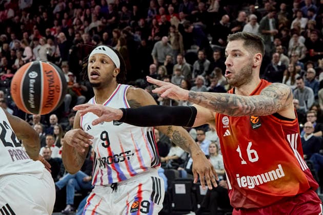 Turkish Airlines EuroLeague Basketball, FC Bayern Munich Basketball vs Paris Basketball, München FC Bayern Basketball, Munich FC Bayern Basketball, Paris Basketball, 2026-02-03 in München (SAP Garden) JOVIC Stefan (FC Bayern Munich Basketball Guard (Nr.16) BAY16 ) sportworld München SAP Garden Bayern Deutschland