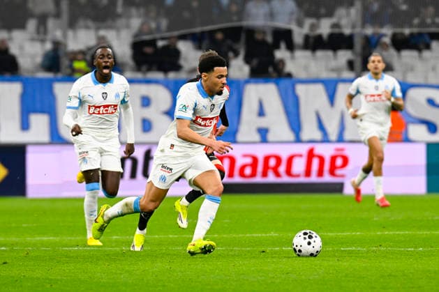 FOOTBALL : Olympique de Marseille VS Stade Rennais FC - Coupe de France - 03 02 2026 Ethan Nwaneri (OM) - Coupe de France match between Olympique de Marseille and Stade Rennais FC on February 3, 2026 at the Orange Velodrome Stadium in Marseille. MarseilleFrance  Copyright: xWilliamxCannarellax
