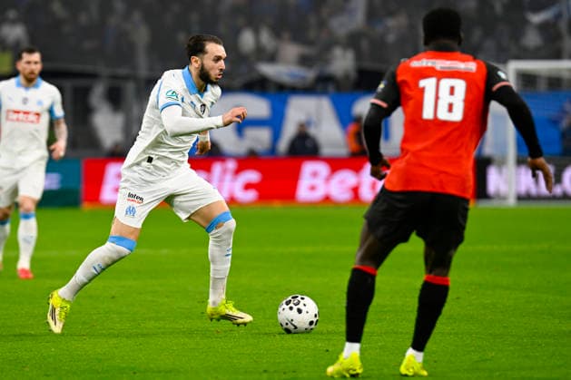 FOOTBALL : Olympique de Marseille VS Stade Rennais FC - Coupe de France - 03 02 2026 Amine Gouiri (OM) - Coupe de France match between Olympique de Marseille and Stade Rennais FC on February 3, 2026 at the Orange Velodrome Stadium in Marseille. MarseilleFrance  Copyright: xWilliamxCannarellax