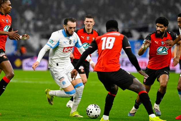 FOOTBALL : Olympique de Marseille VS Stade Rennais FC - Coupe de France - 03 02 2026 Amine Gouiri (OM) - Coupe de France match between Olympique de Marseille and Stade Rennais FC on February 3, 2026 at the Orange Velodrome Stadium in Marseille. MarseilleFrance  Copyright: xWilliamxCannarellax