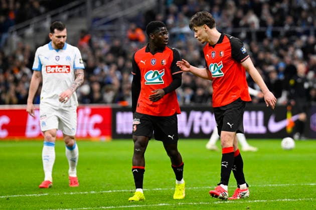FOOTBALL : Olympique de Marseille VS Stade Rennais FC - Coupe de France - 03 02 2026 Anthony Rouault Mahamadou Nagida (SRFC) - Coupe de France match between Olympique de Marseille and Stade Rennais FC on February 3, 2026 at the Orange Velodrome Stadium in Marseille. MarseilleFrance  Copyright: xWilliamxCannarellax