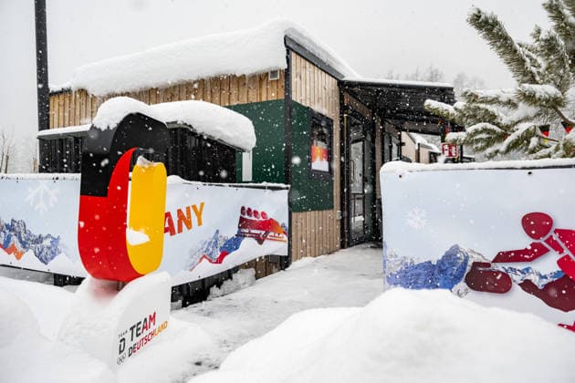 260203 The houses of Germany in the Cortina Olympic Village during day -3 of the 2026 Winter Olympics on February 3, 2026 in Cortina. Photo: Mathias Bergeld BILDBYRAN kod MB MB1294 Olympic Games, Olympische Spiele, Olympia, OS olympics winter olympics os ol olympiska spel vinter-os olympiske leker milano cortina 2026 milan cortina 2026 milano cortina 2026 olympic games milano cortina 2026 winter olympic games milano cortina-os milano cortina-ol vinter-ol -3 bbeng os-byn Olympic village sweden sverige *** 260203 The houses of Germany in the Cortina Olympic Village during day 3 of the 2026 Winter Olympics on February 3, 2026 in Cortina Photo Mathias Bergeld BILDBYRAN code MB MB1294 olympic games olympics winter olympics os ol olympiska spel vinter os olympiske leker milano cortina 2026 milan cortina 2026 milano cortina 2026 olympic games milano cortina 2026 winter olympic games milano cortina os milano cortina ol vinter ol 3 bbeng os byn Olympic village sweden sverige  Copyright: MATHIASxBERGELD BB260203MB097