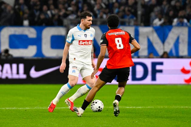 FOOTBALL : Olympique de Marseille VS Stade Rennais FC - Coupe de France - 03 02 2026 Pierre-Emile Hojbjerg (OM) - Coupe de France match between Olympique de Marseille and Stade Rennais FC on February 3, 2026 at the Orange Velodrome Stadium in Marseille. MarseilleFrance  Copyright: xWilliamxCannarellax