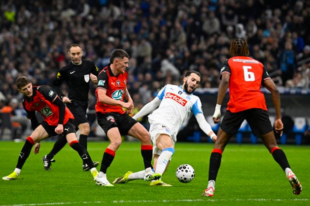 FOOTBALL : Olympique de Marseille VS Stade Rennais FC - Coupe de France - 03 02 2026 Amine Gouiri (OM) - Coupe de France match between Olympique de Marseille and Stade Rennais FC on February 3, 2026 at the Orange Velodrome Stadium in Marseille. MarseilleFrance  Copyright: xWilliamxCannarellax