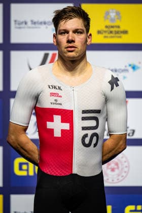 VOGEL Alex: UEC Track cycling, Rad, Radsport, Bahnrad, Bahn European Championships Konya 2026 VOGEL Alex ( SUI ) Switzerland Winner - First Place - Award Ceremony - Medal Ceremony - Podium - Hochformat - Hoch - Vertikal - Portrait - Event Veranstaltung: UEC Track Cycling European Championships 2026 - Category Kategorie: Cycling - Track Cycling European Championships - Location Ort: Asia - Türkiye - Konya - Discipline: Scratch - Category: Elite Men - Distance: 10 km - Date Datum: 03.02.2026 Tuesday Day 3 -