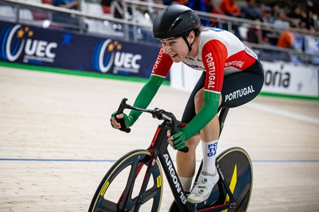 CAMPOS Daniela: UEC Track cycling, Rad, Radsport, Bahnrad, Bahn European Championships Konya 2026 CAMPOS Daniela ( POR ) Portugal Querformat - quer - horizontal - Landscape - Event Veranstaltung: UEC Track Cycling European Championships 2026 - Category Kategorie: Cycling - Track Cycling European Championships - Location Ort: Asia - Türkiye - Konya - Discipline: Omnium - Points Race - Category: Elite Women - Distance: 20 km - Date Datum: 03.02.2026 Tuesday Day 3 -