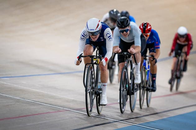 COPPONI Clara: UEC Track cycling, Rad, Radsport, Bahnrad, Bahn European Championships Konya 2026 COPPONI Clara ( FRA ) France Querformat - quer - horizontal - Landscape - Event Veranstaltung: UEC Track Cycling European Championships 2026 - Category Kategorie: Cycling - Track Cycling European Championships - Location Ort: Asia - Türkiye - Konya - Discipline: Omnium - Points Race - Category: Elite Women - Distance: 20 km - Date Datum: 03.02.2026 Tuesday Day 3 -