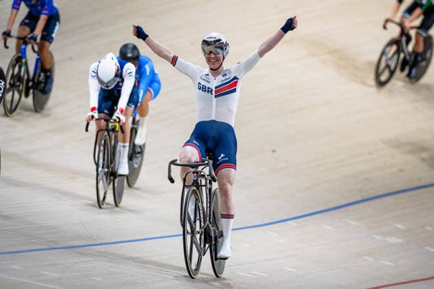 MORRIS Anna: UEC Track cycling, Rad, Radsport, Bahnrad, Bahn European Championships Konya 2026 MORRIS Anna ( GBR ) Great Britain Querformat - quer - horizontal - Landscape - Event Veranstaltung: UEC Track Cycling European Championships 2026 - Category Kategorie: Cycling - Track Cycling European Championships - Location Ort: Asia - Türkiye - Konya - Discipline: Omnium - Points Race - Category: Elite Women - Distance: 20 km - Date Datum: 03.02.2026 Tuesday Day 3 -