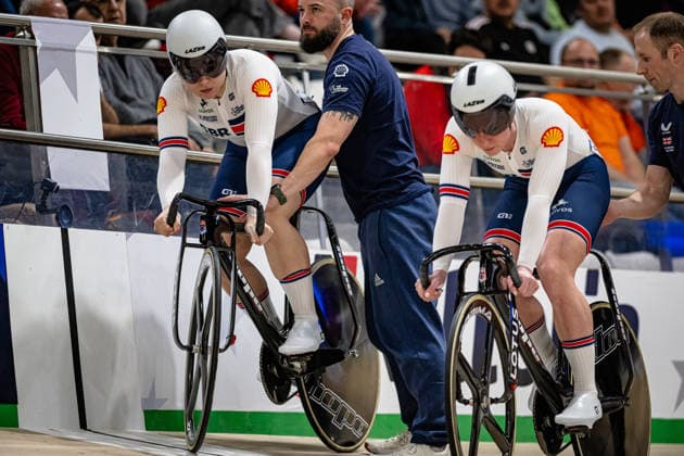 FINUCANE Emma, CAPEWELL Sophie: UEC Track cycling, Rad, Radsport, Bahnrad, Bahn European Championships Konya 2026 FINUCANE Emma - CAPEWELL Sophie ( GBR ) Great Britain Querformat - quer - horizontal - Landscape - Event Veranstaltung: UEC Track Cycling European Championships 2026 - Category Kategorie: Cycling - Track Cycling European Championships - Location Ort: Asia - Türkiye - Konya - Discipline: Sprint - Category: Elite Women - Distance: ... m - Date Datum: 03.02.2026 Tuesday Day 3 -